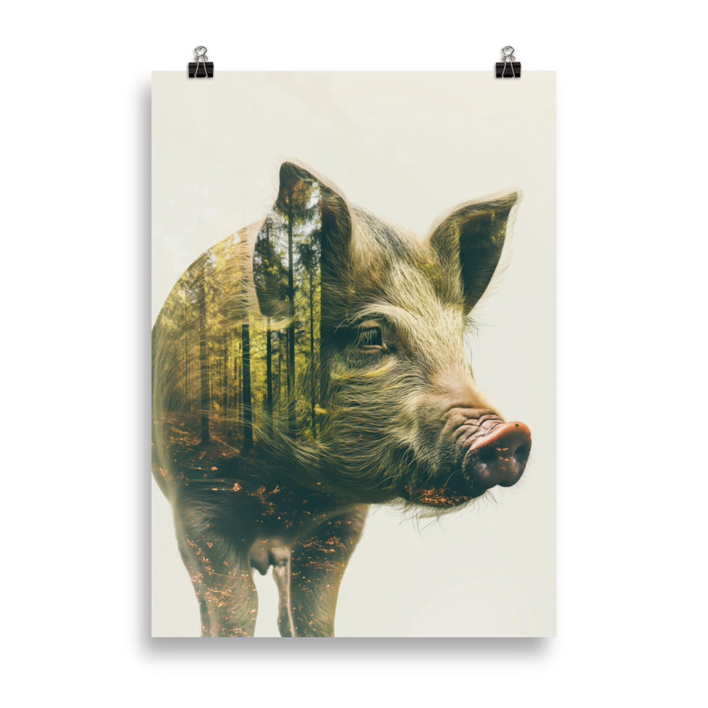 Double exposure pig 3