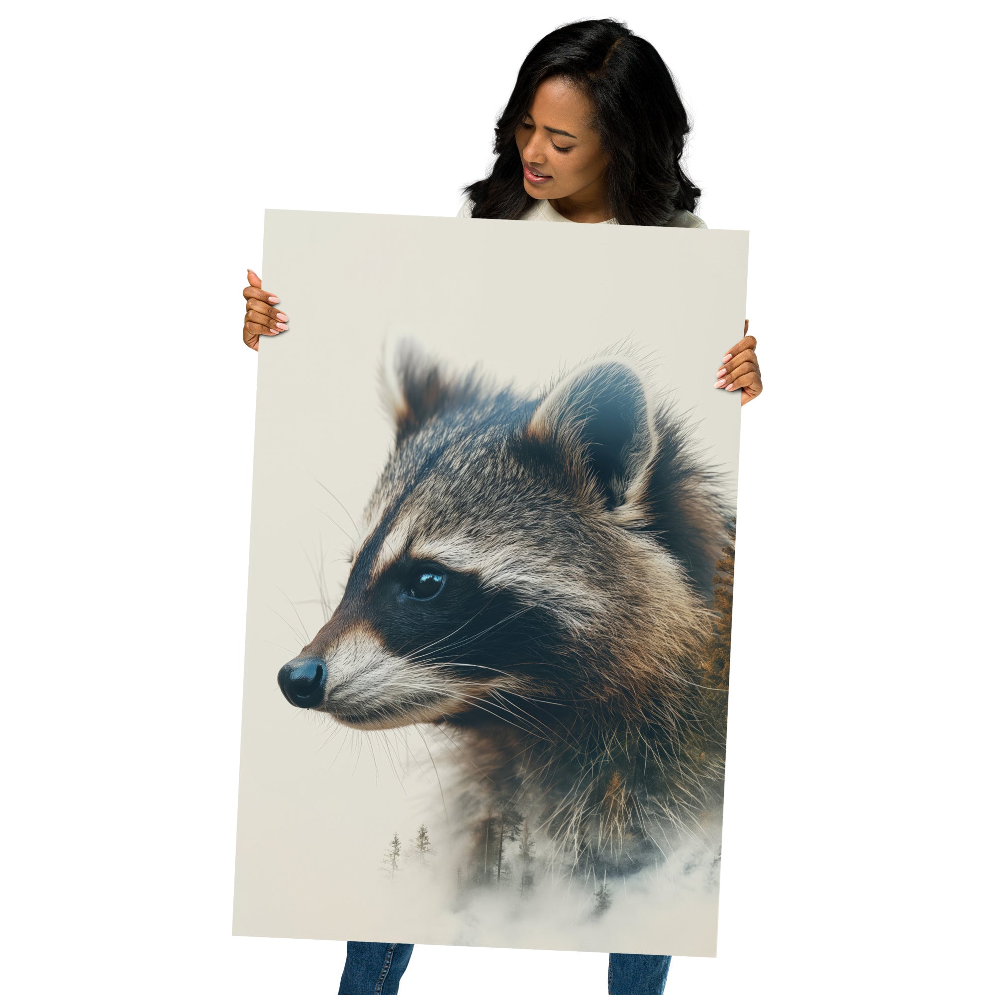 Raton laveur double exposition