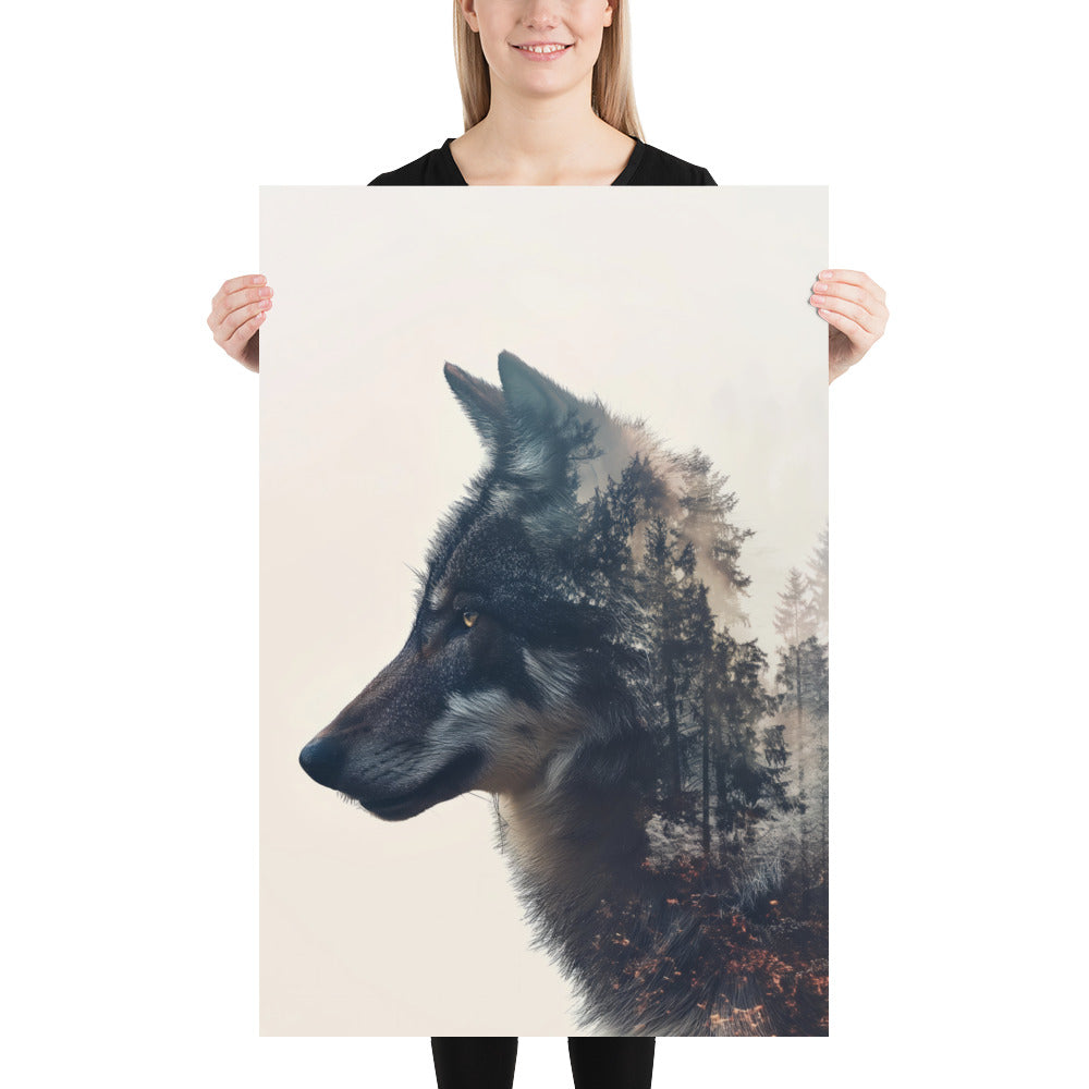 Double exposition loup 1