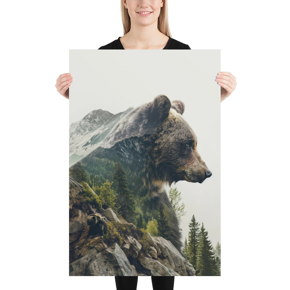 Doppelbelichtung Braunbär