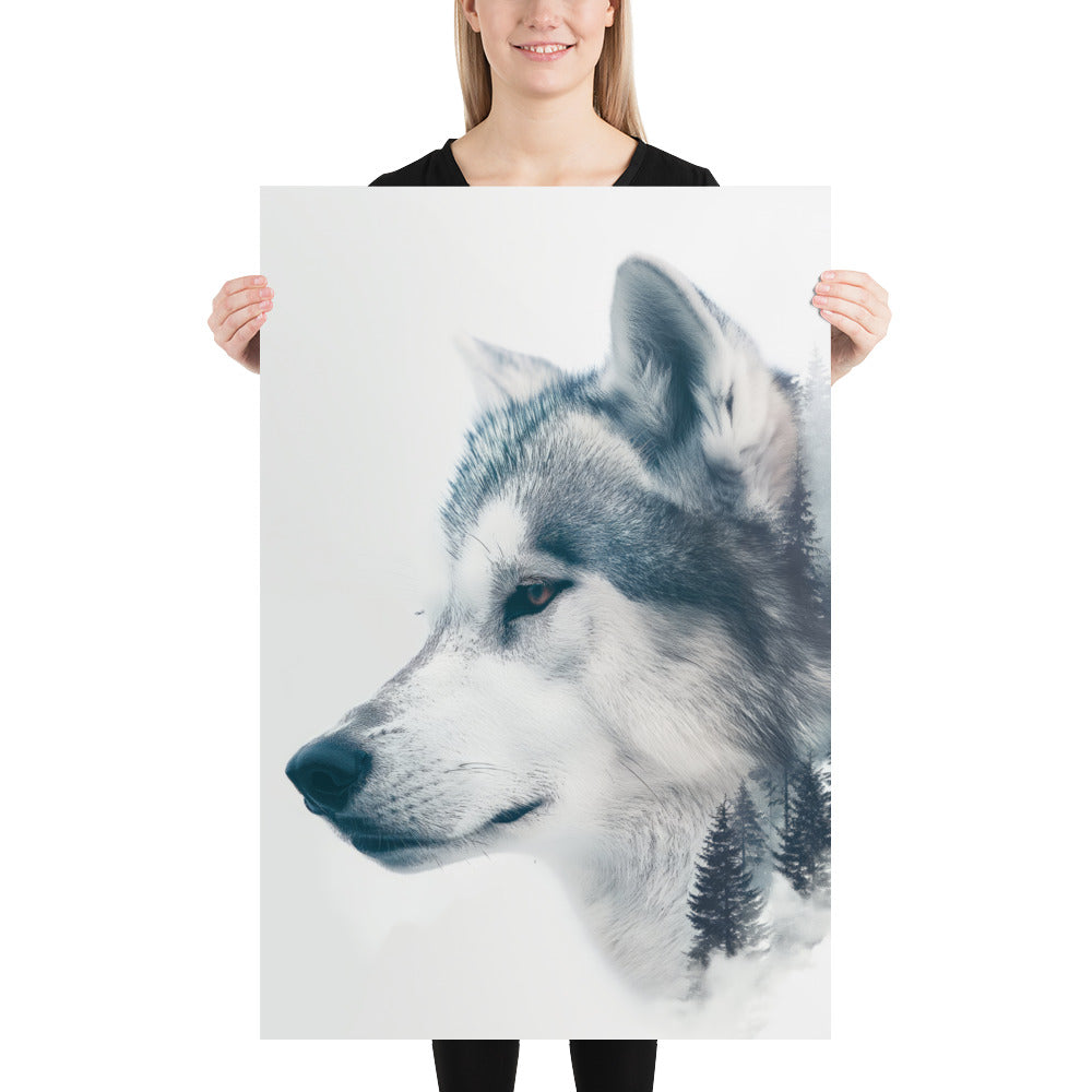 Husky double exposition