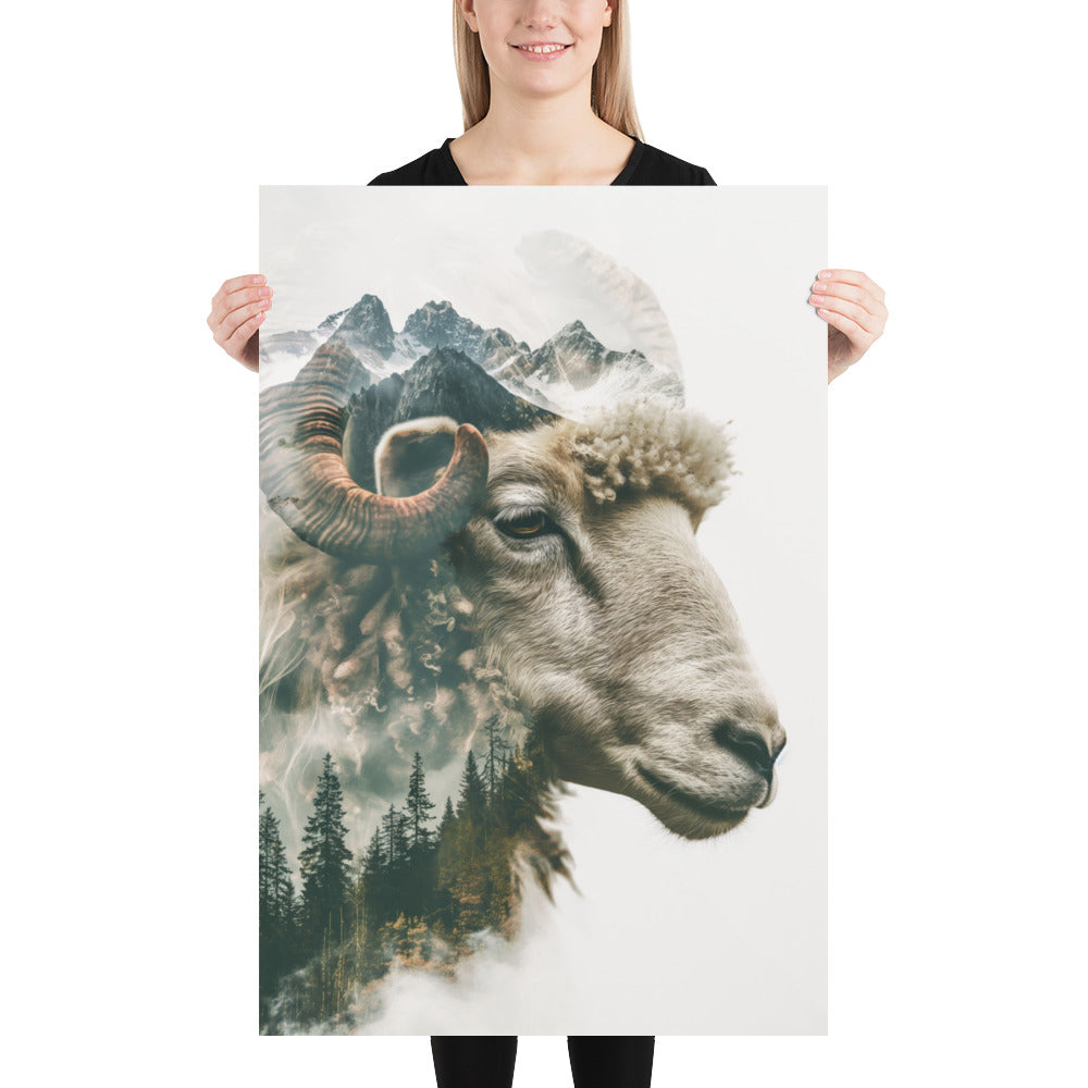Double exposure sheep