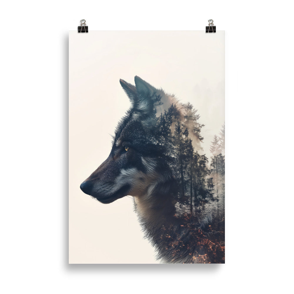Double exposition loup 1
