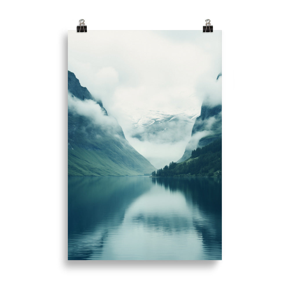 Paysage mystérieux du fjord