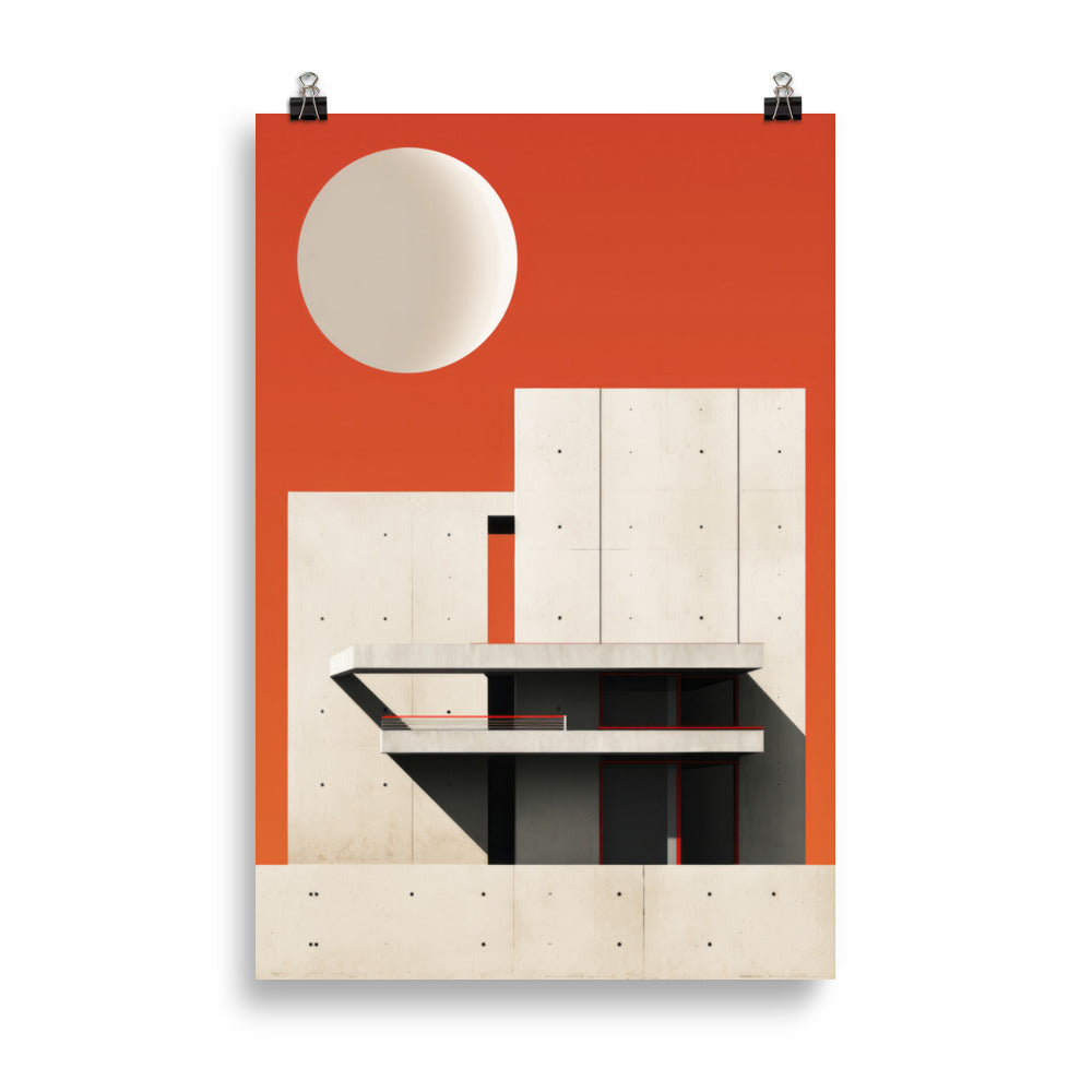 Sunset over concrete