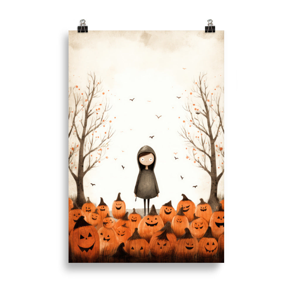 Dans le champ de citrouilles