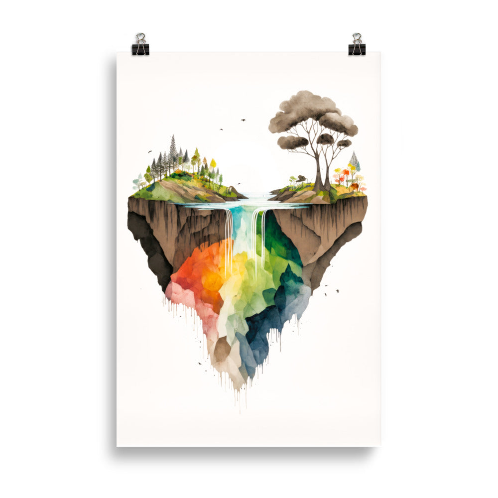 Rainbow waterfall
