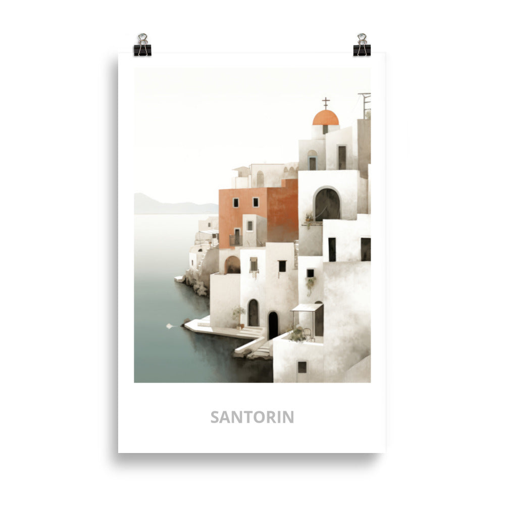 Santorin - mit Schrift