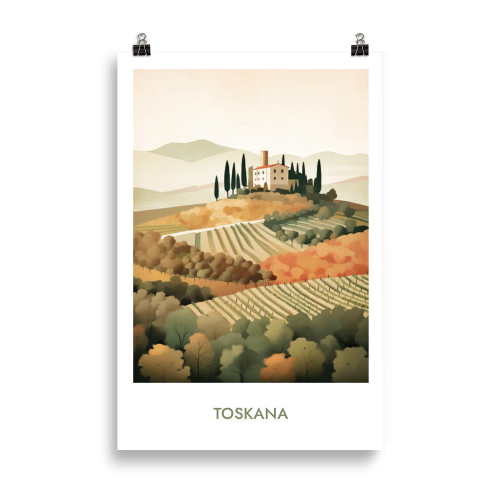 Toscane - avec écriture
