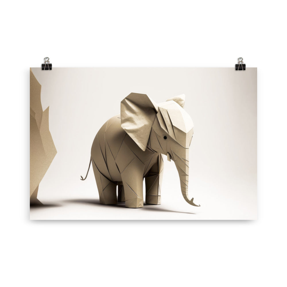 Bébé éléphant en origami