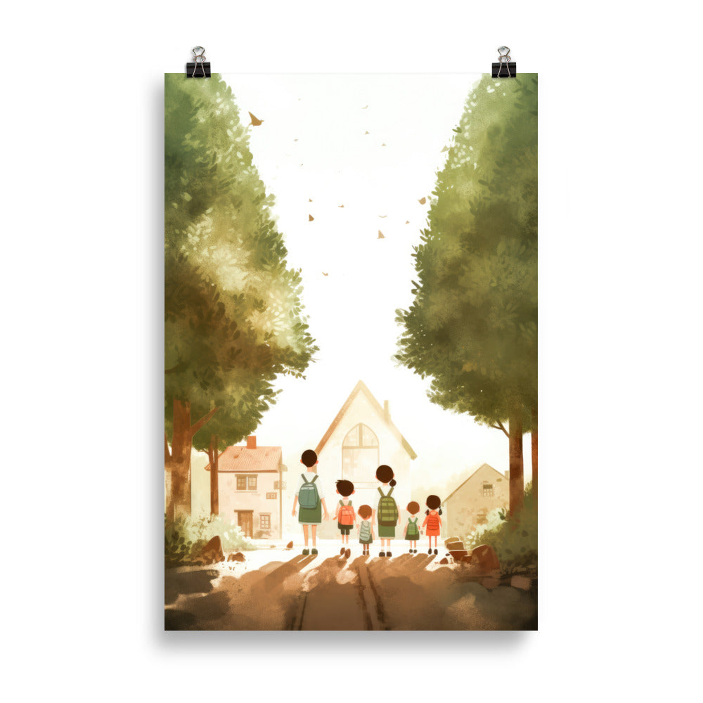 On the way to school