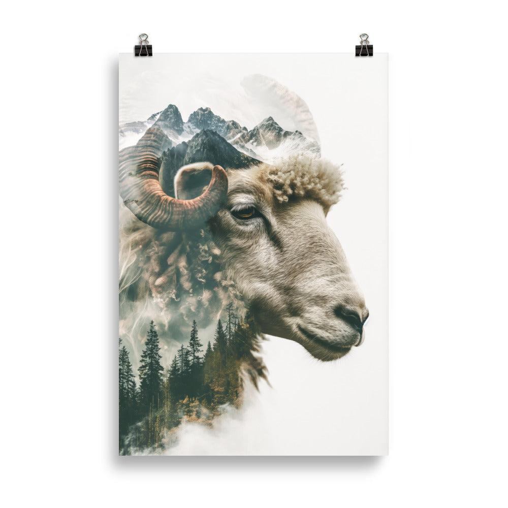 Double exposure sheep