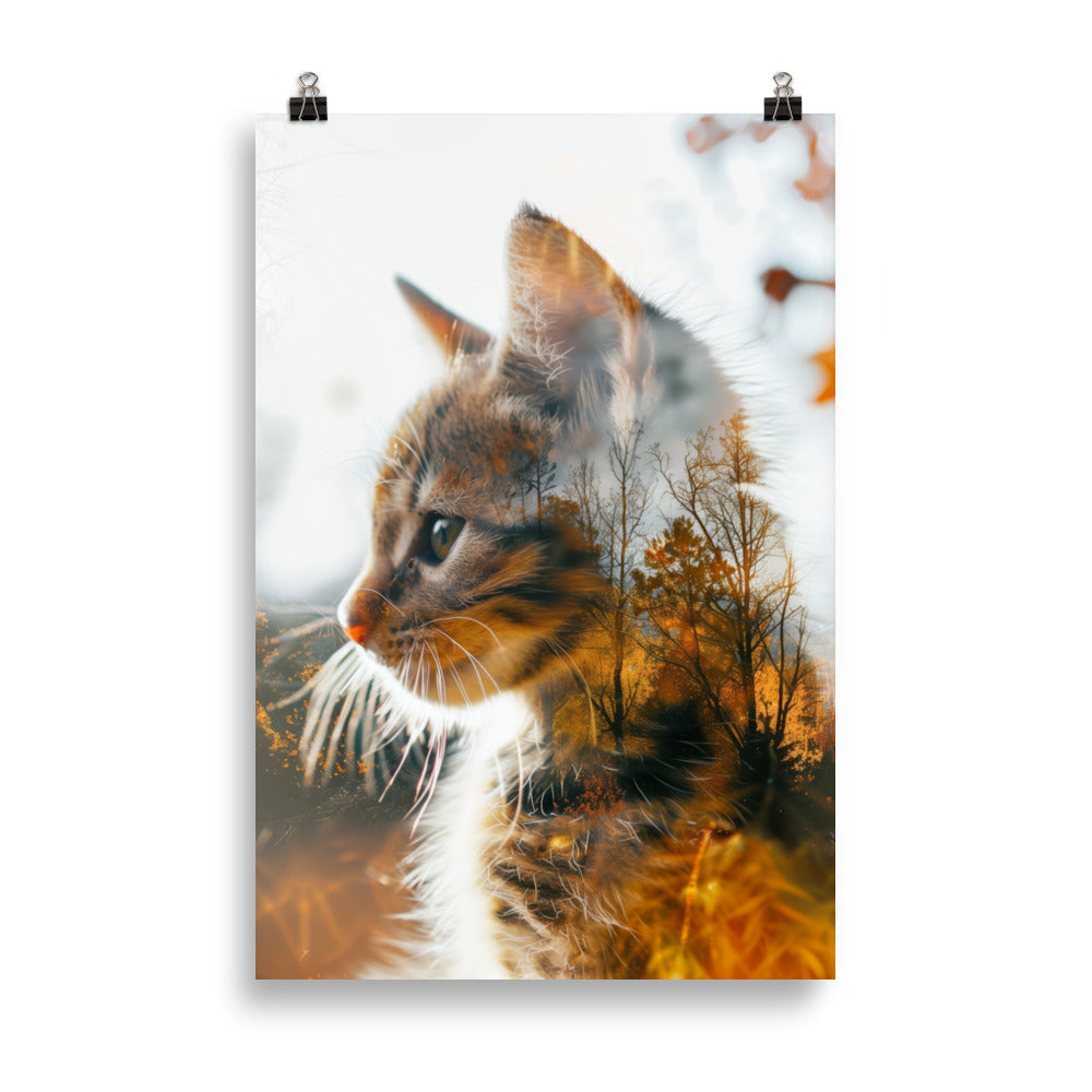 Double exposure kitten 1