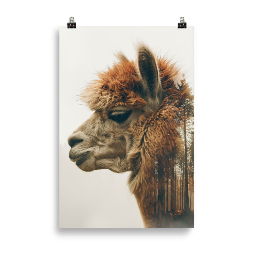 Double exposure alpaca