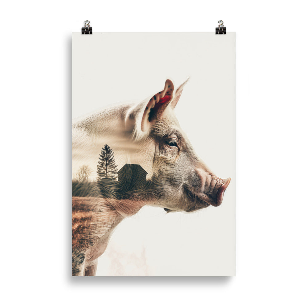 Double exposure pig 2