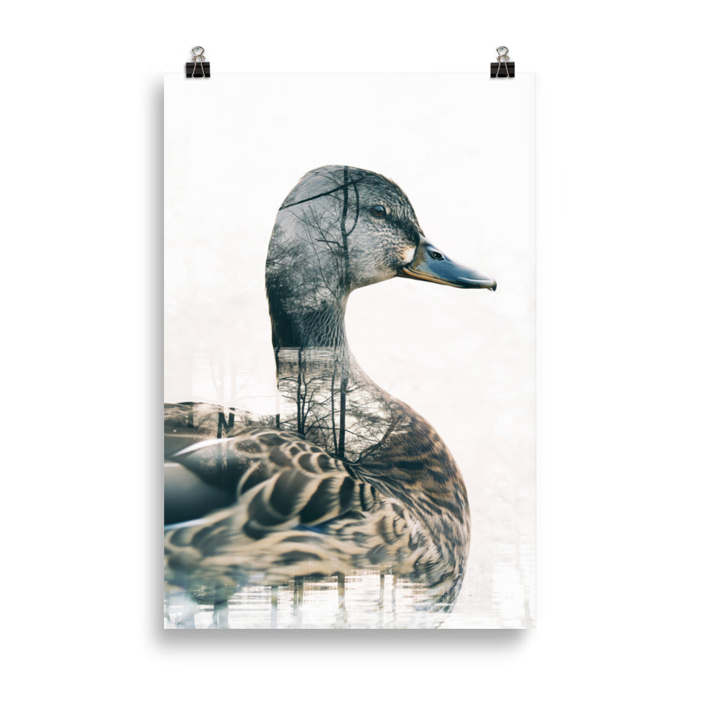 Double exposure duck