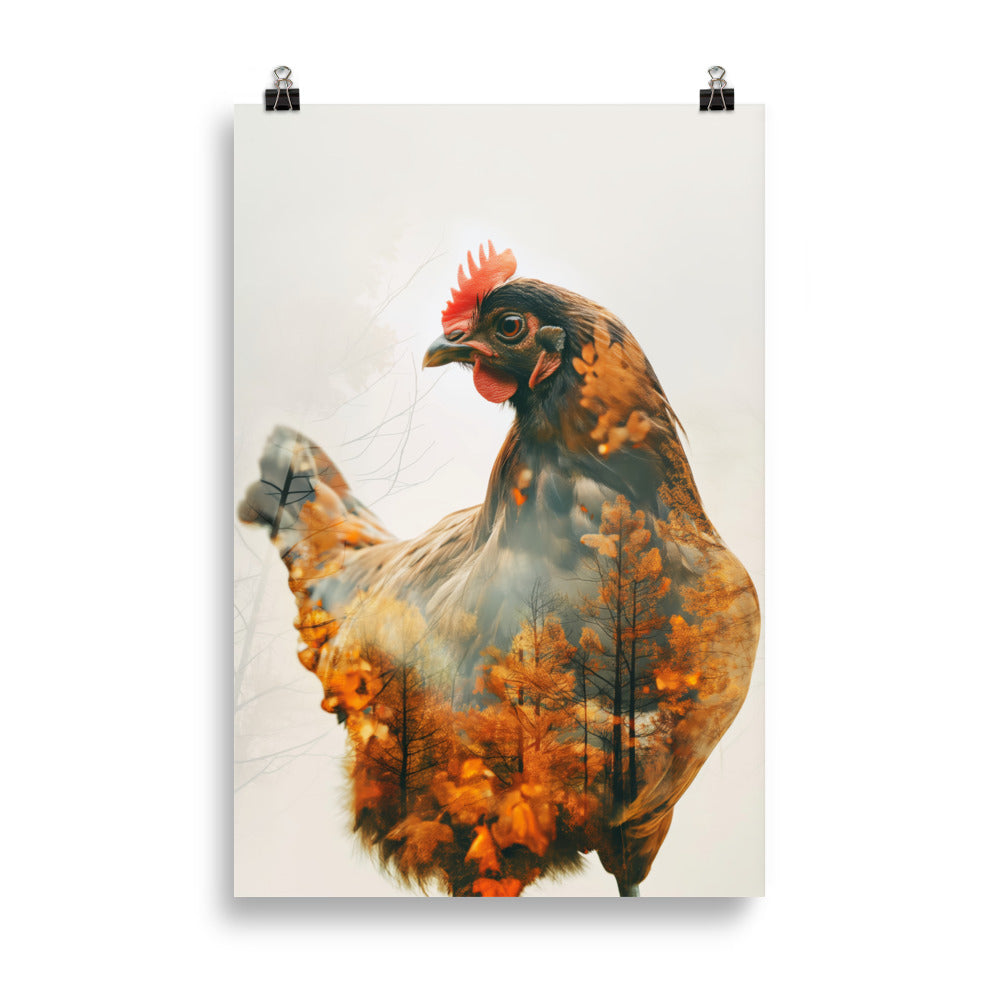 Double exposure chicken