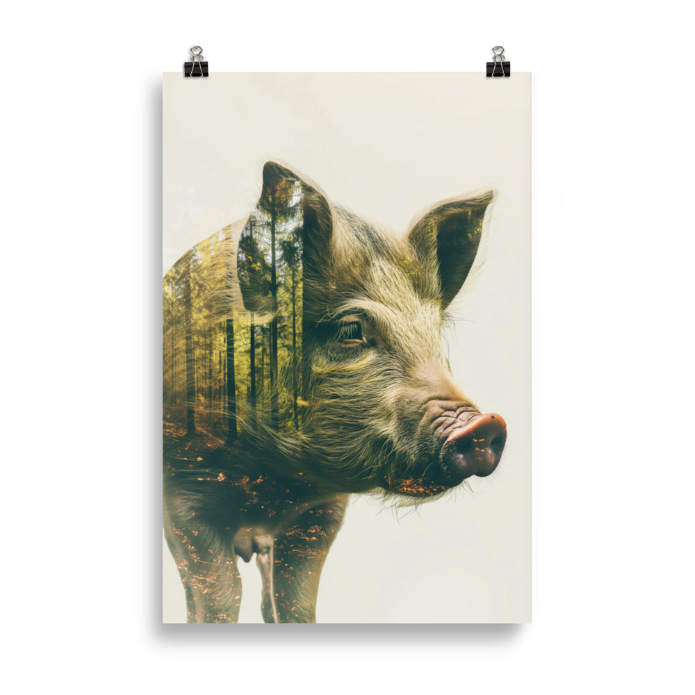 Double exposure pig 3