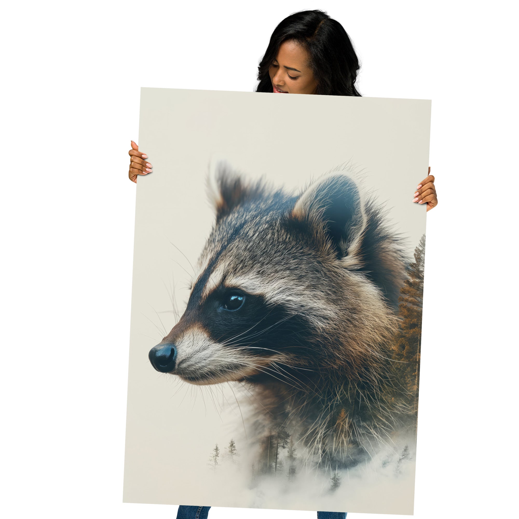 Raton laveur double exposition