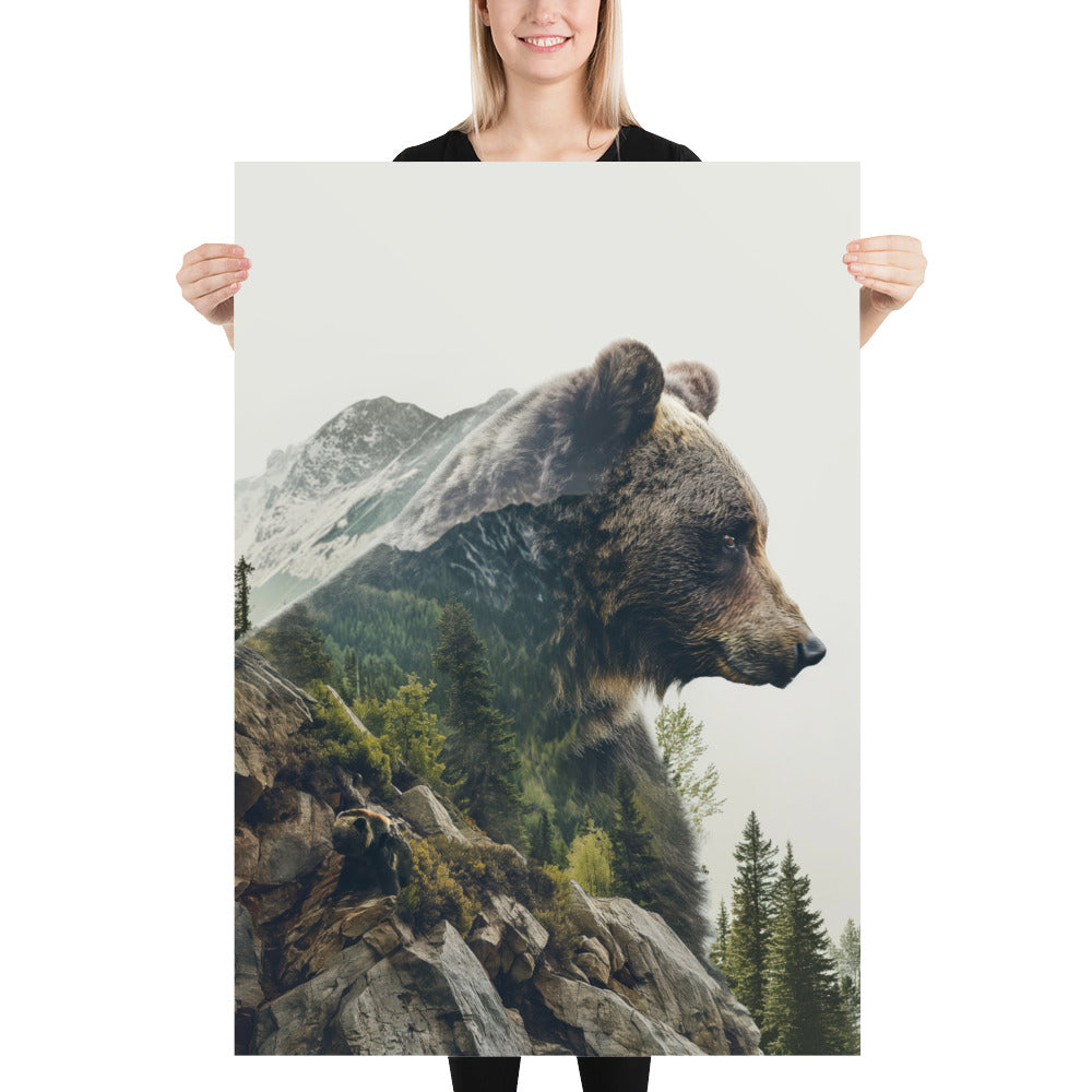 Doppelbelichtung Braunbär