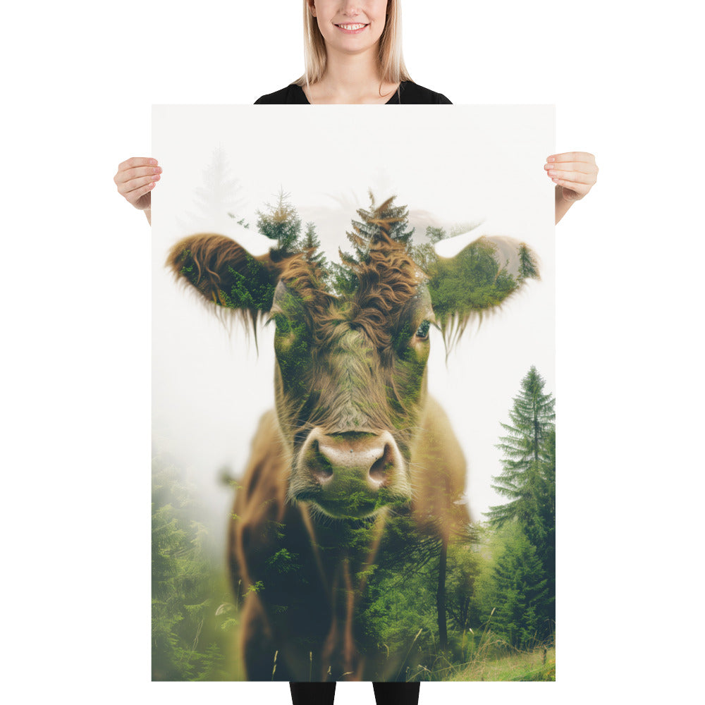Double exposure cow