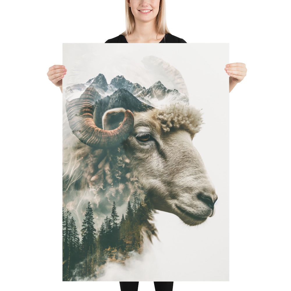 Double exposure sheep