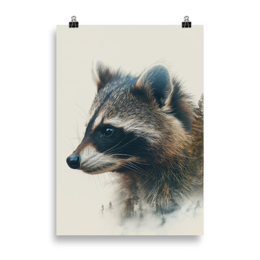 Raton laveur double exposition
