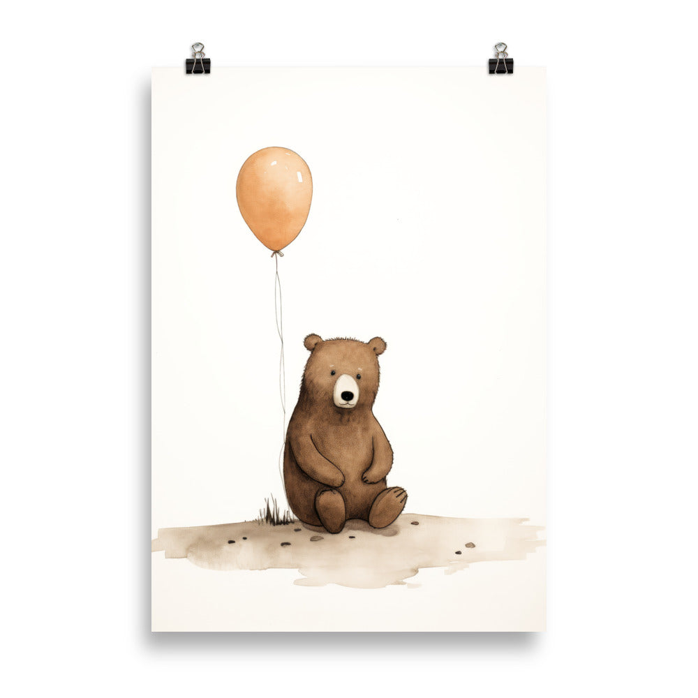 Bear with balloon