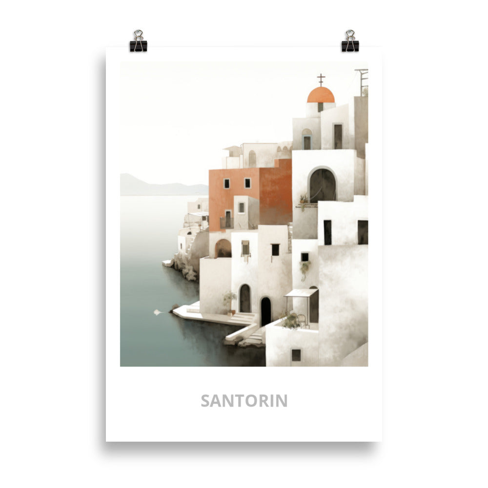 Santorin - mit Schrift