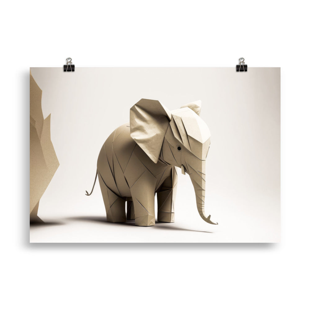 Bébé éléphant en origami