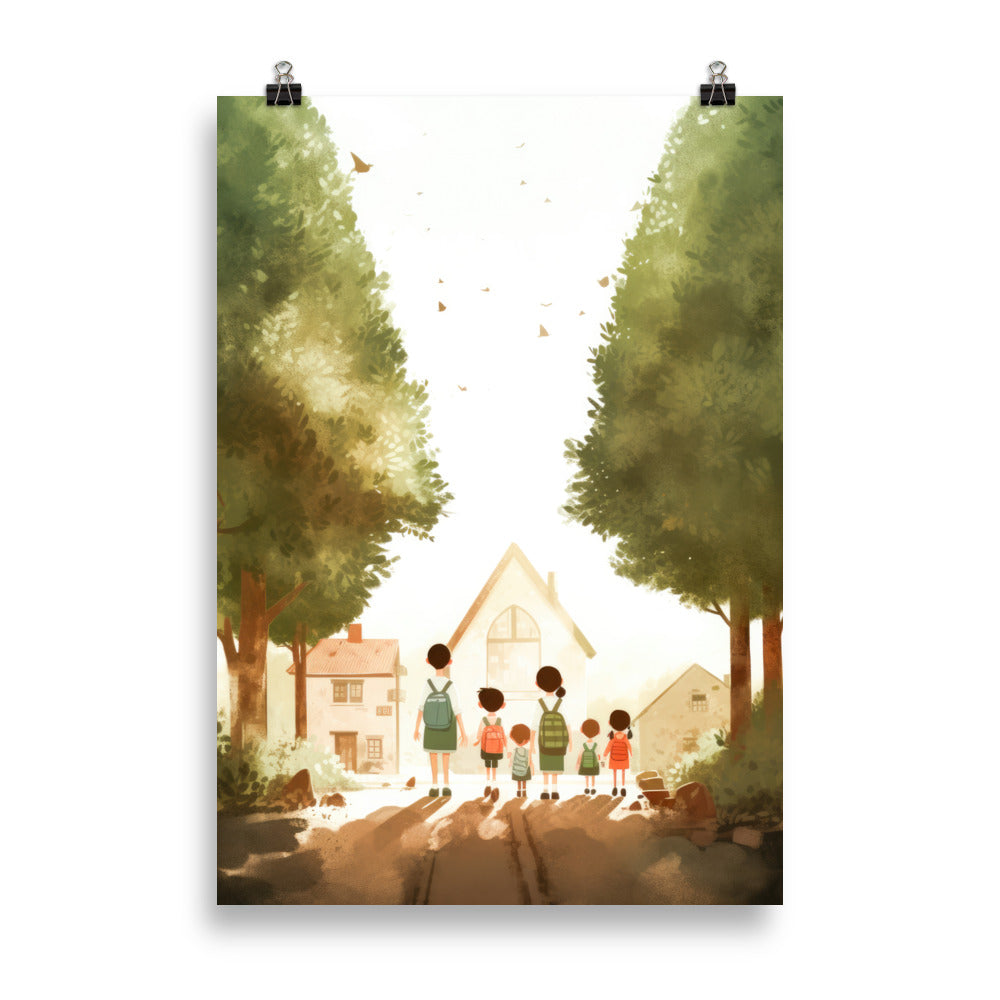 On the way to school