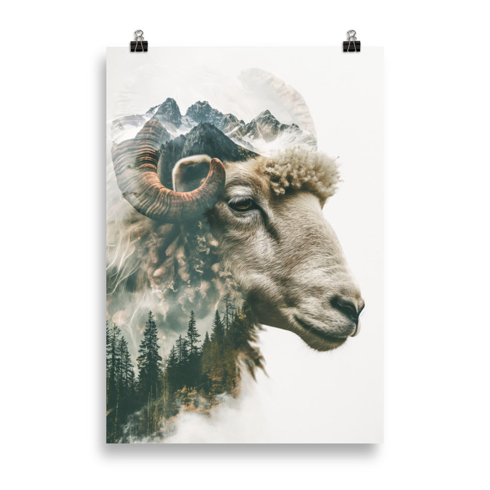 Double exposure sheep