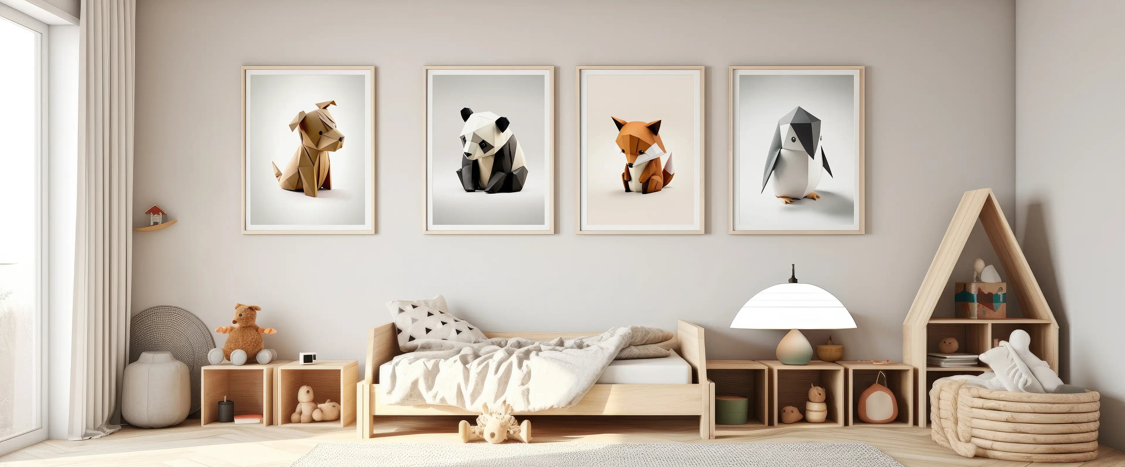 Origami baby animals