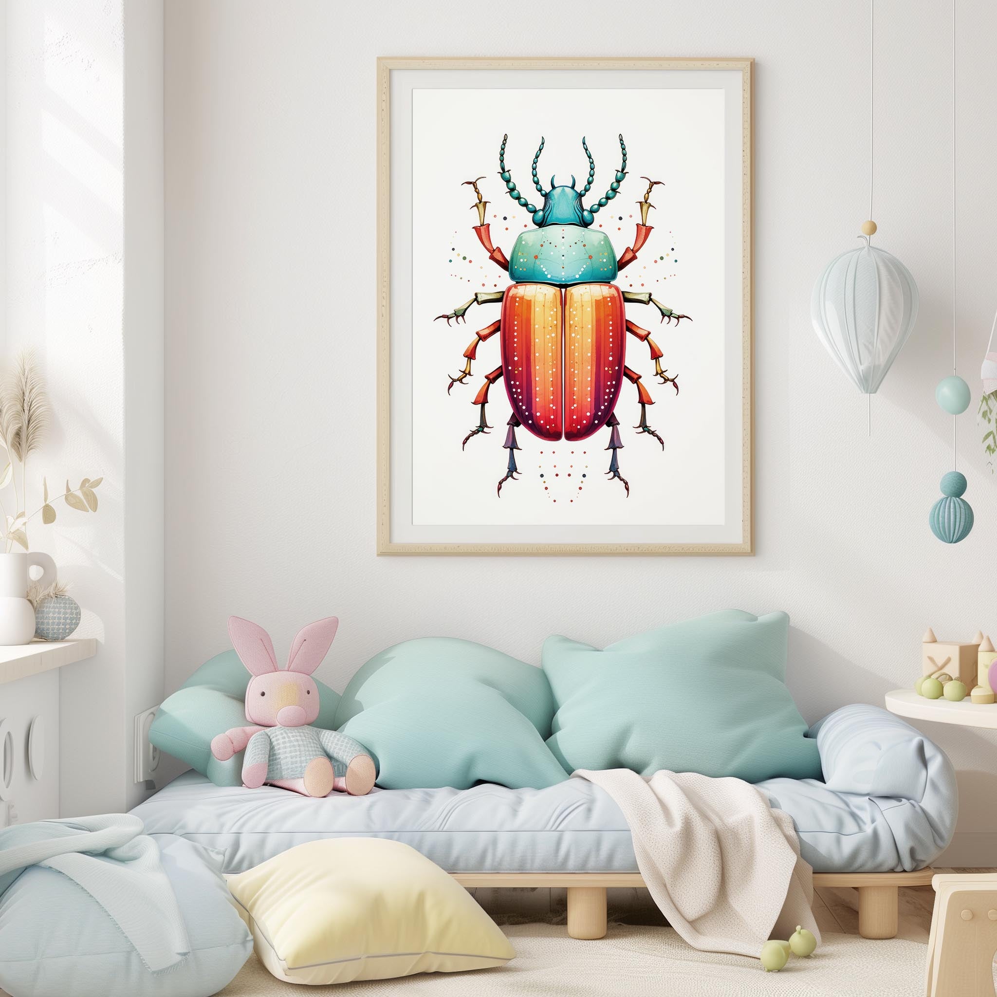 Farbenfrohe Insekten - 9 druckbare Bildvorlagen