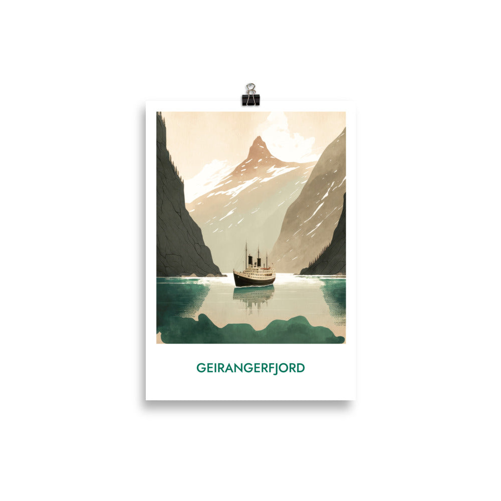 Geirangerfjord - mit Schrift