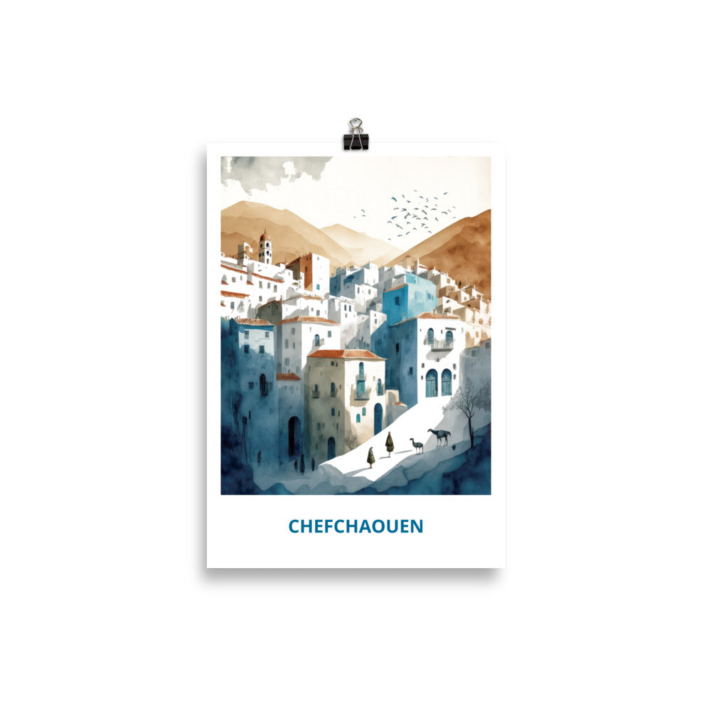 Chefchaouen - mit Schrift