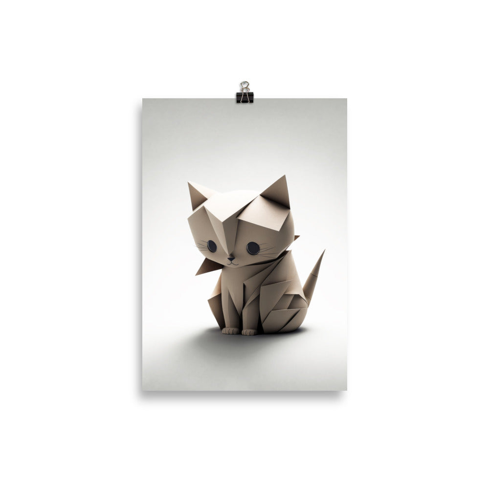 Origami baby cat