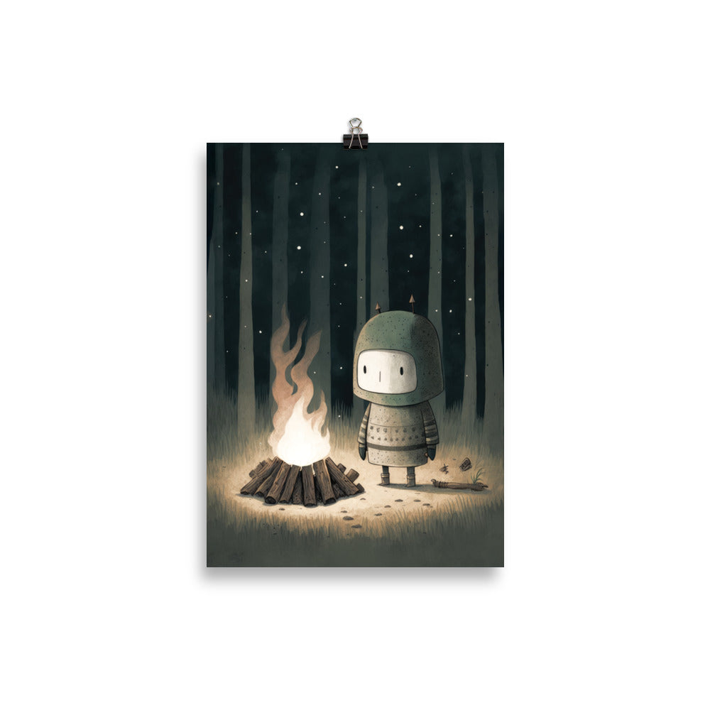 Knight with campfire