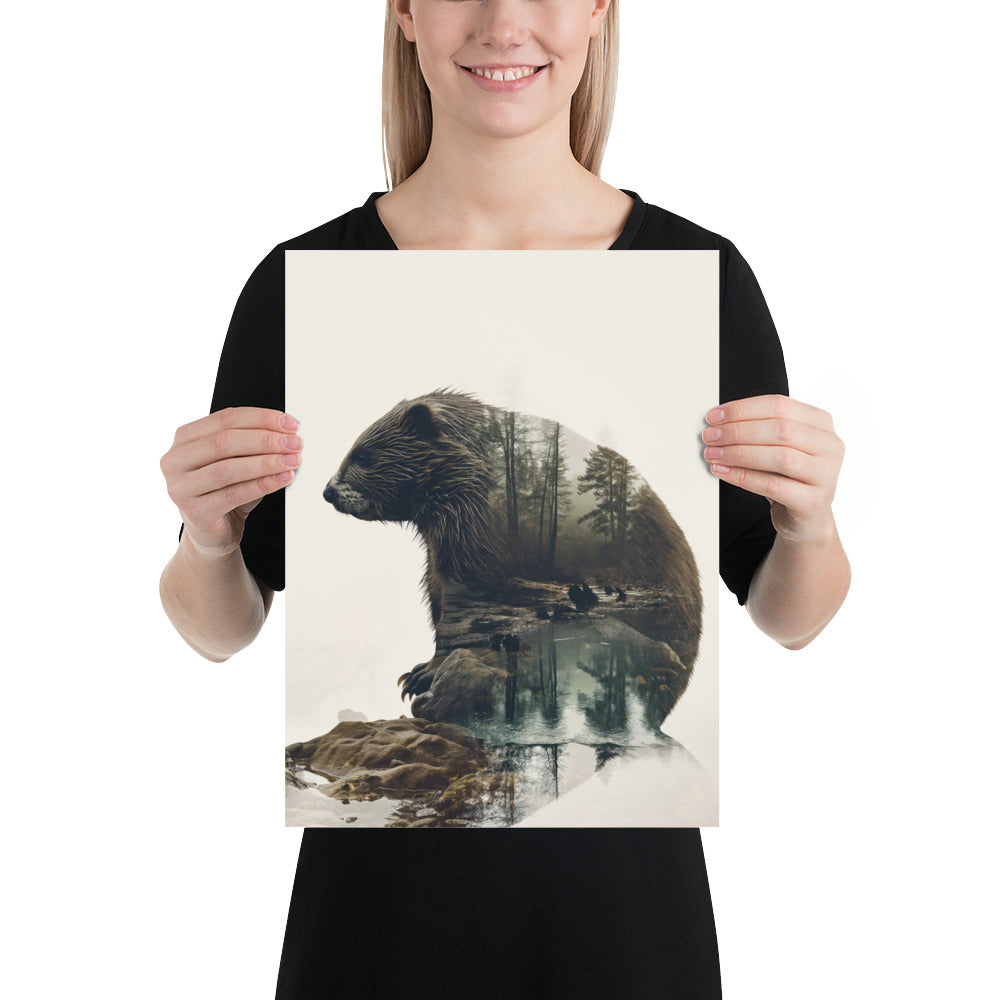 Double exposure beaver 2