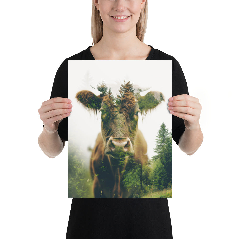 Double exposure cow