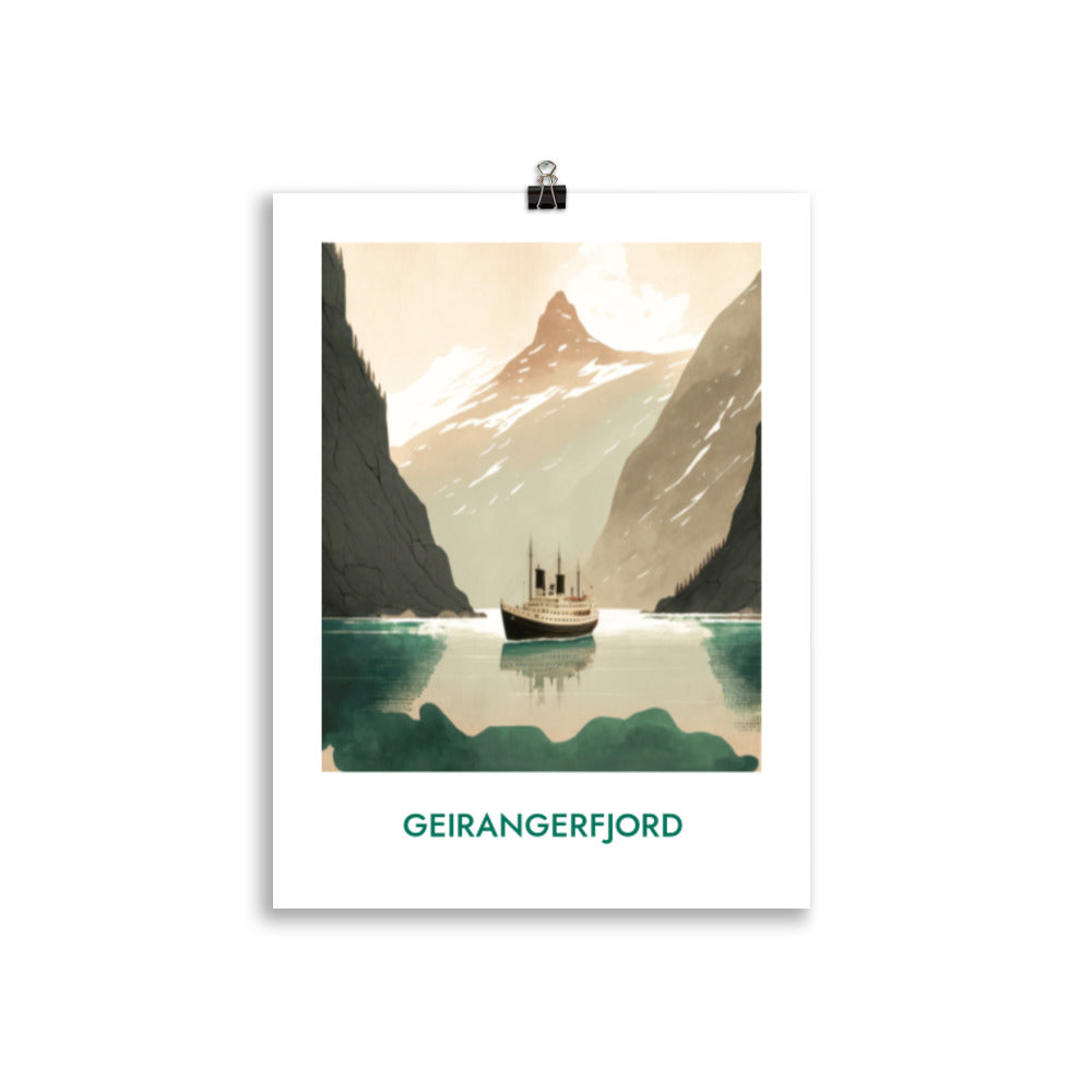 Geirangerfjord - with writing