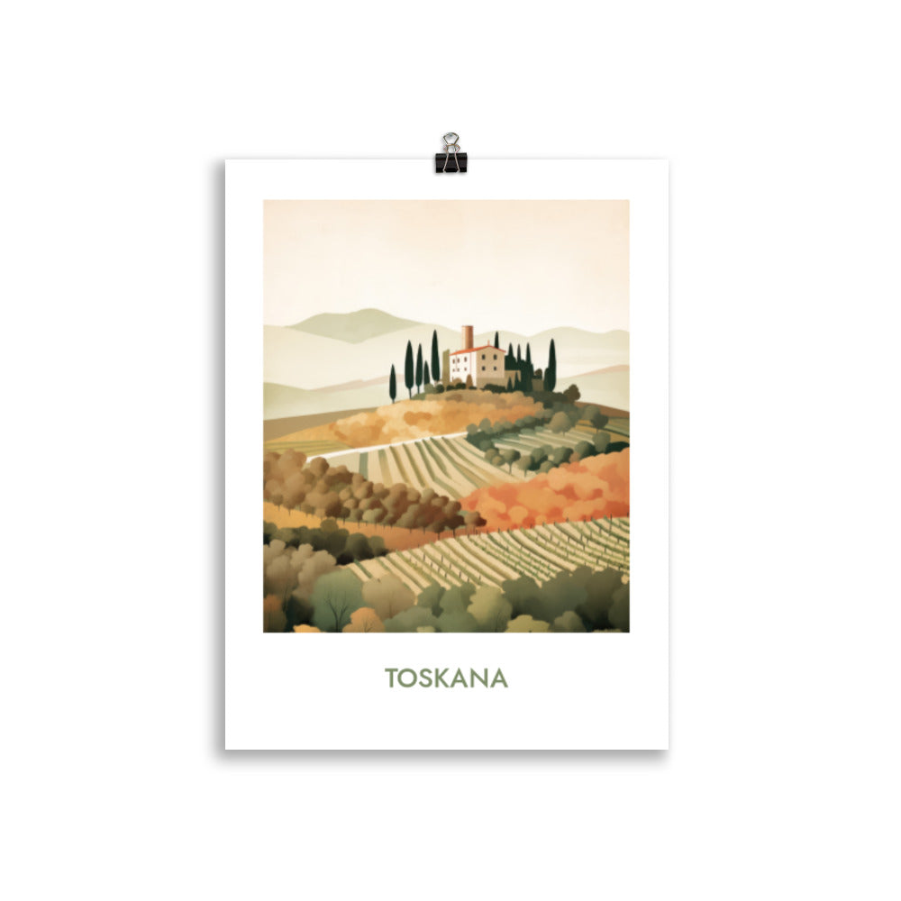 Toskana - mit Schrift