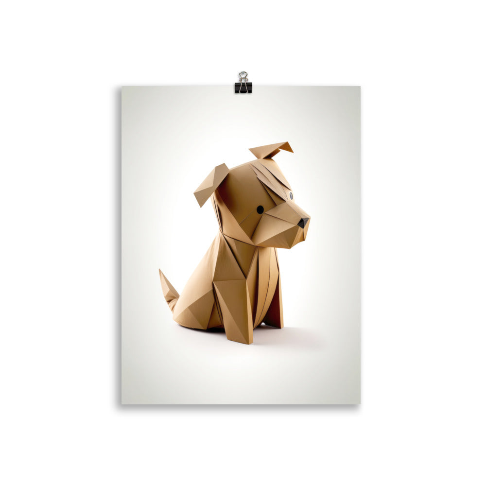 Bébé chien en origami