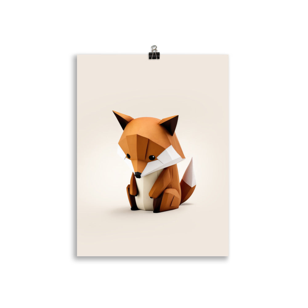 Origami baby fox