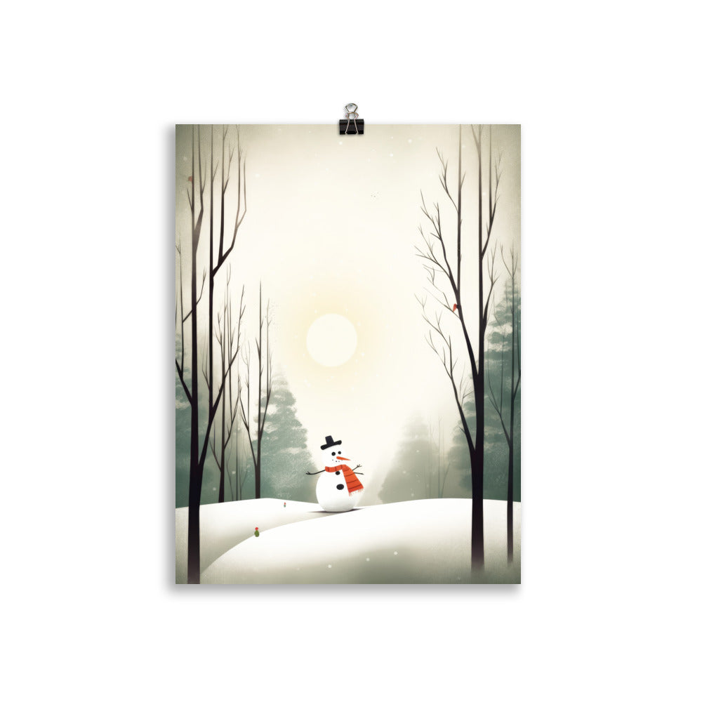 Winter with snowman