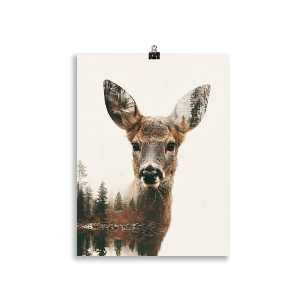 Double exposure deer