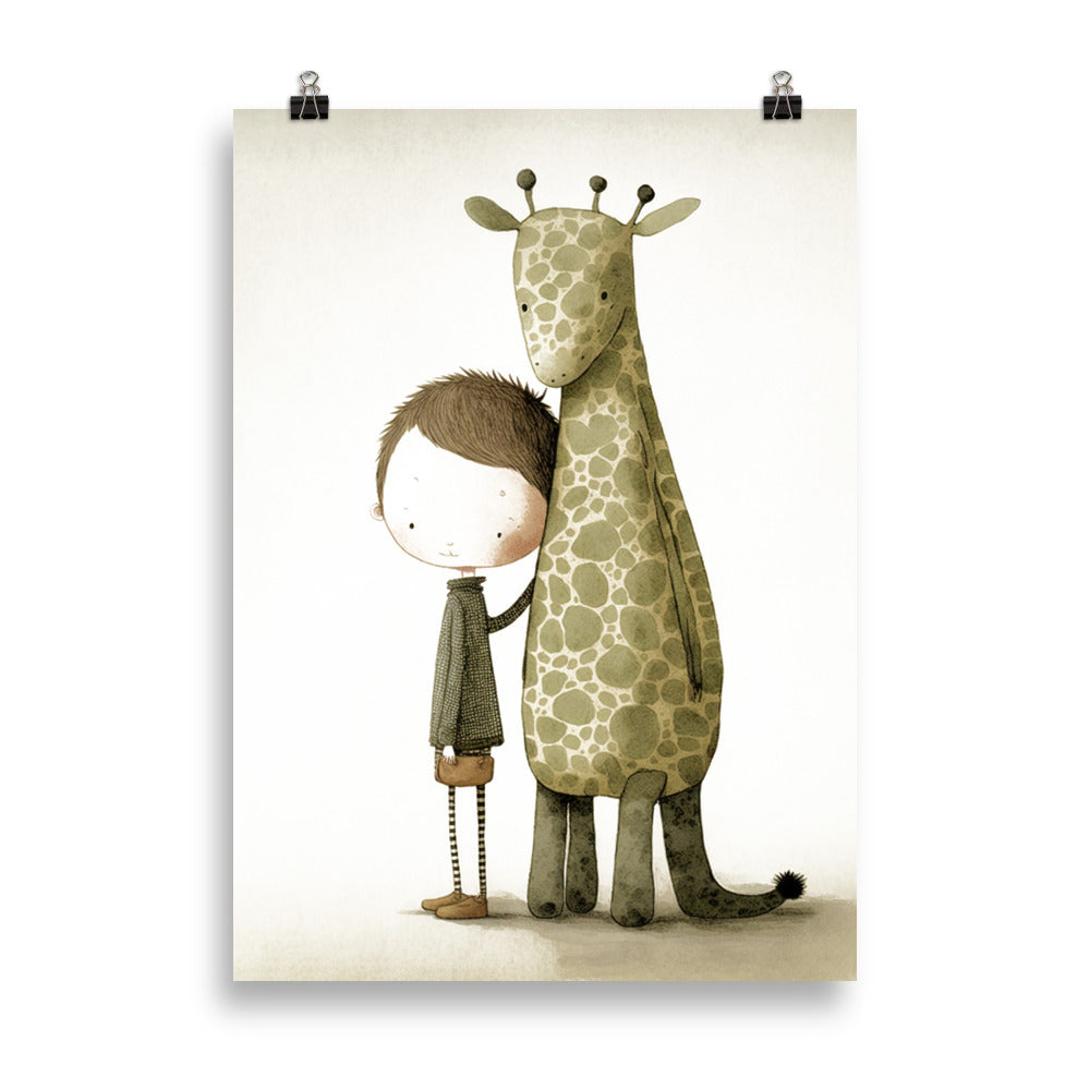 Giraffe und sein bester Freund