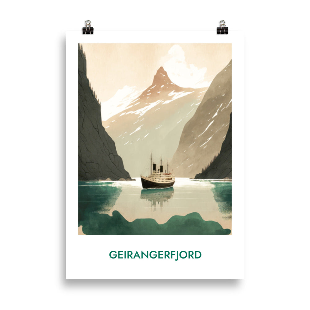 Geirangerfjord - with writing