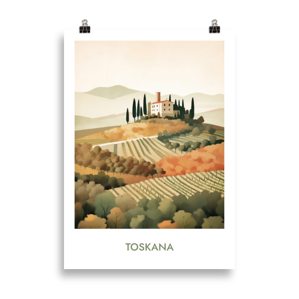 Toskana - mit Schrift