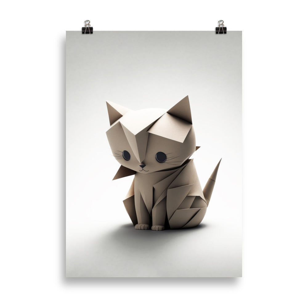 Origami baby cat